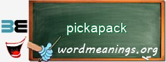 WordMeaning blackboard for pickapack